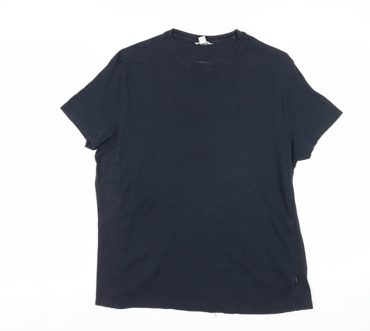 Womens UK Size S Calvin Klein Blue Basic T-Shirt