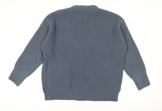 Abercrombie & Fitch Women's Blue Cardigan, M, Knit V-Neck