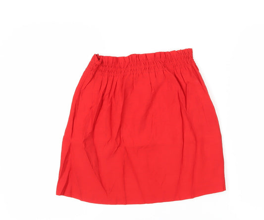 J.Crew Women's Red Knee-Length A-Line Skirt Size 4