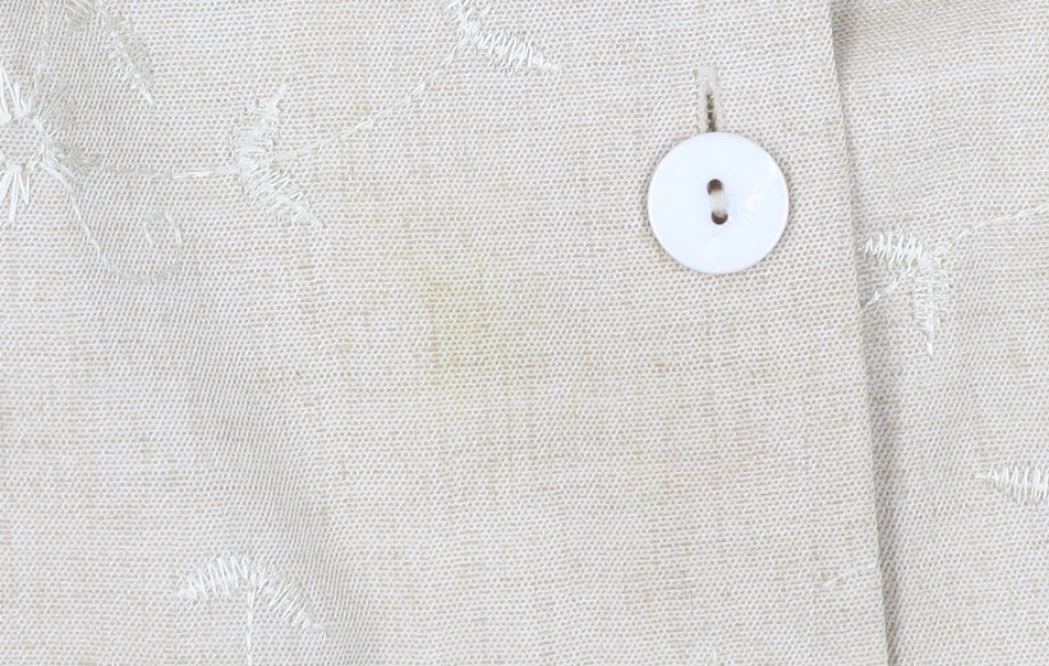 Eastex Beige Women's Blazer, Size 14, Floral Pattern