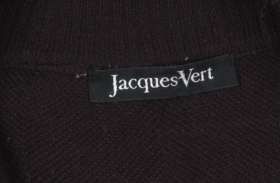 Womens UK Size XL Jacques Vert Brown Full Zip Jumper