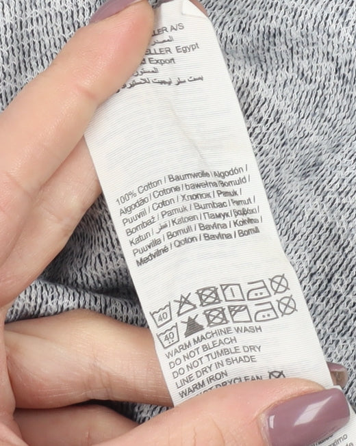 Jack & Jones Men's Grey Long Sleeve T-Shirt, Size L