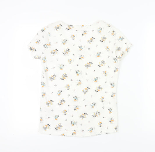 Womens UK Size 6 Fat Face White Basic Button-Up