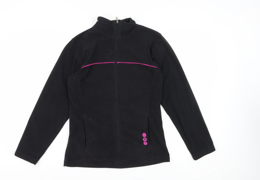 Additional front view of Head Women's Black Fitness Jacket, size 10, Full Zip