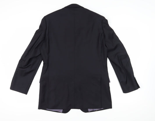 Mens UK Size 38 Pierre Cardin Regular Black Suit Jacket