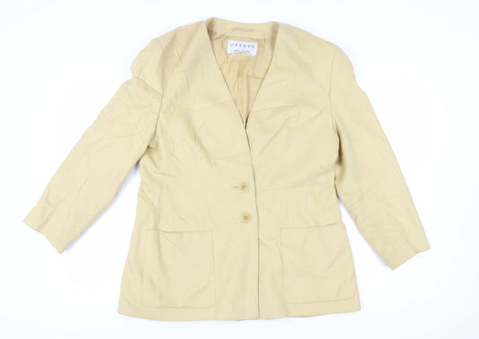 Womens UK Size 16 Jaeger Regular Beige Blazer