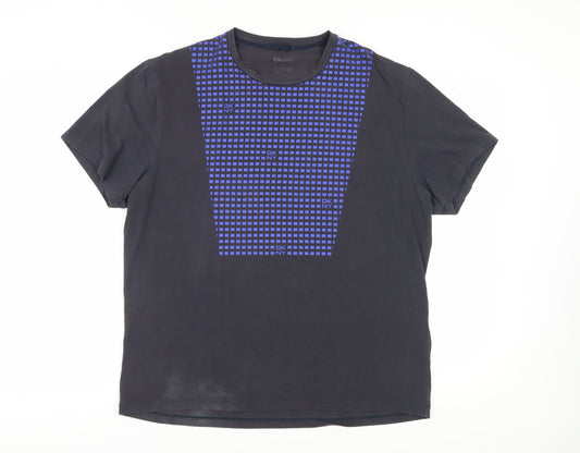 Additional front view of DKNY Black unisex t-shirt l casual short sleeve classic