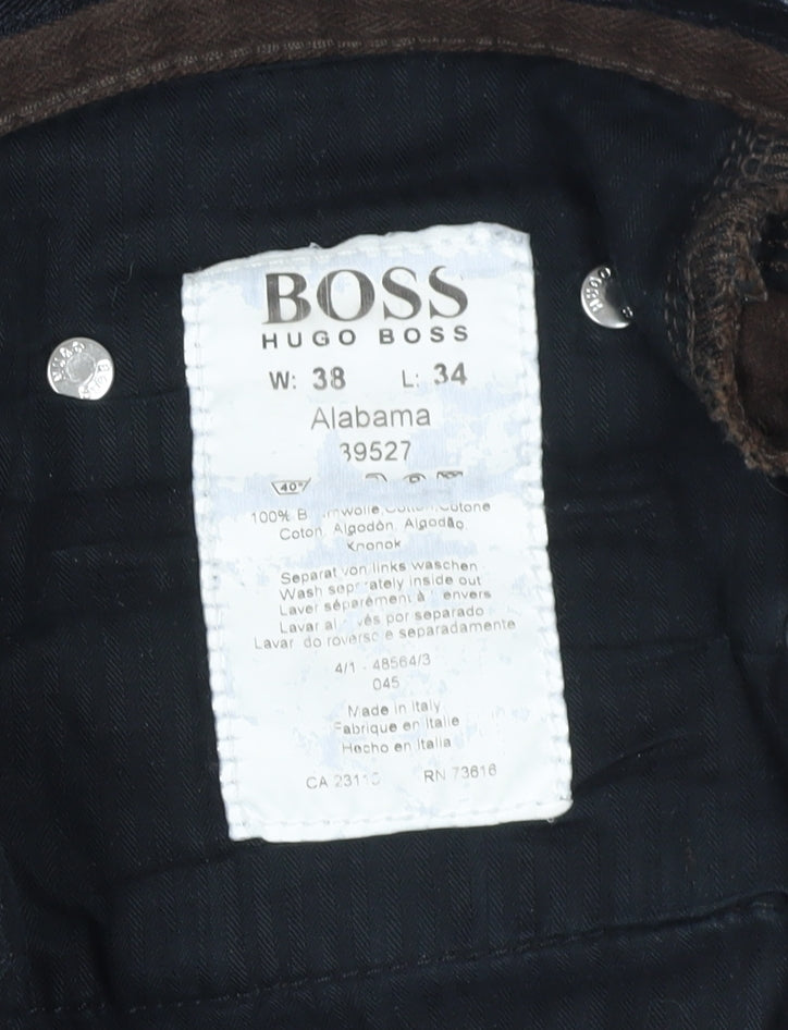 Hugo Boss Men's Brown Corduroy Trousers Size 38