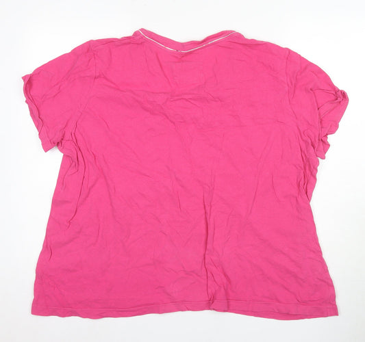 Damart Women's Pink 2XL V-Neck T-Shirt