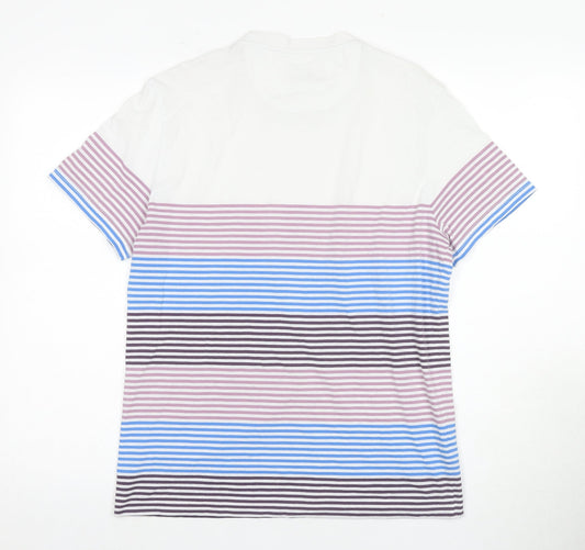Penguin Men's Multicoloured Striped M T-Shirt