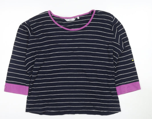 Womens UK Size L Isle Black Jersey T-Shirt
