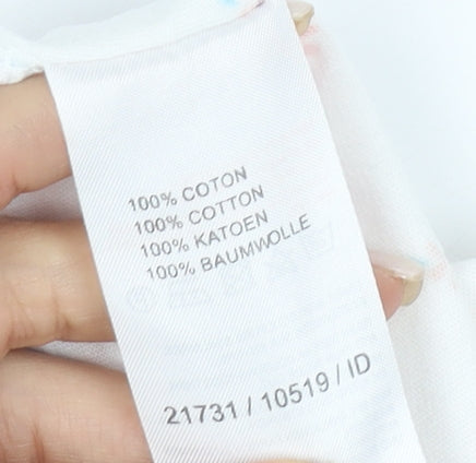 Damart Floral Cotton T-Shirt Women, Multicoloured 2XL Casual