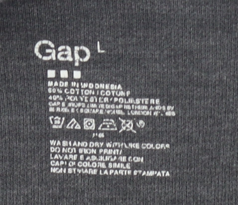 Mens UK Size L Gap Grey Henley Sweatshirt