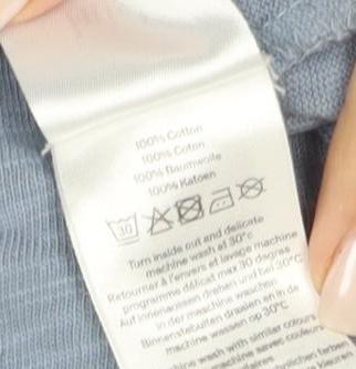 hush Women's Blue XS Long Sleeve Crew Neck Top