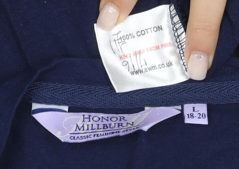 Womens UK Size L Honor Millburn Blue Basic T-Shirt