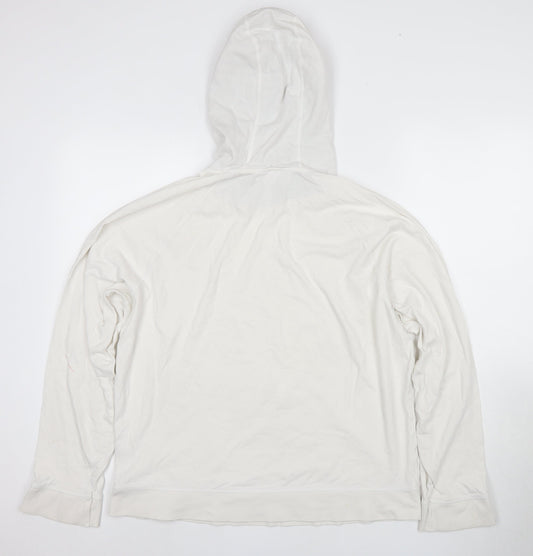 Mens UK Size L Burton White Pullover Hoodie