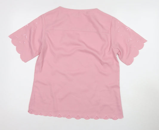 Womens UK Size 10 Cotton Traders Pink Blouse