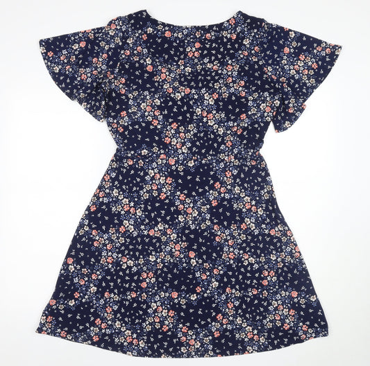 Oasis Women's Multicoloured Floral A-Line Dress M