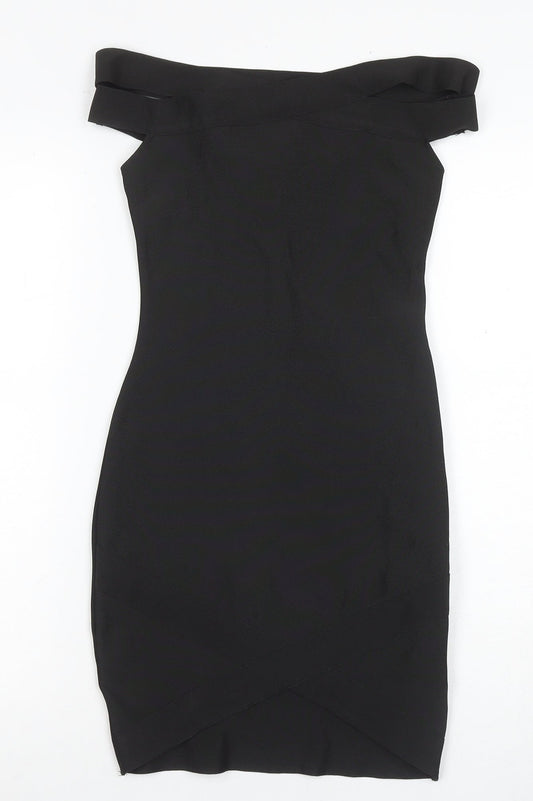 Additional front view of Missguided Women's Black Bodycon Dress, size 6
