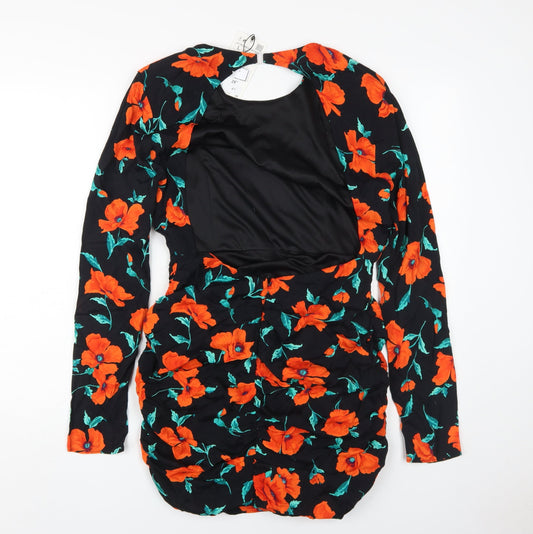 Zara Women's Floral Bodycon Dress L