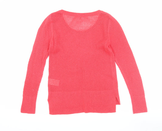 Womens UK Size XS Superdry Pink Pullover Jumper