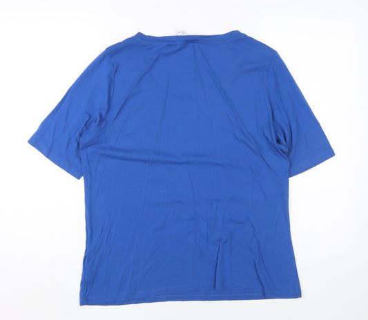 Jasper Conran Women's Blue Basic T-Shirt Size 16