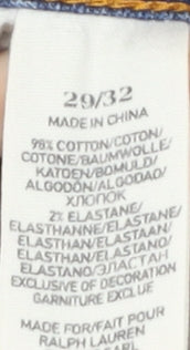 Ralph Lauren Women's Blue Straight Jeans, Size M, Stretch