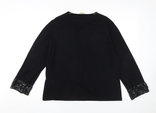 Womens UK Size XL Viyella Black Pullover Jumper
