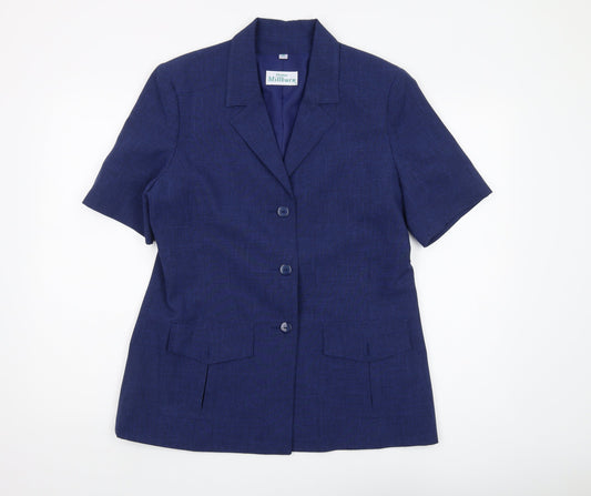 Additional front view of Honor Millburn Blue Women’s Blazer, size UK 14