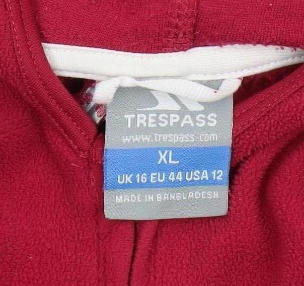 Womens UK Size XL Trespass Red Basic Jacket