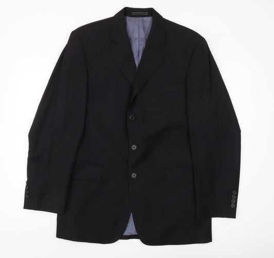 Mens UK Size 40 Austin Reed Regular Black Suit Jacket