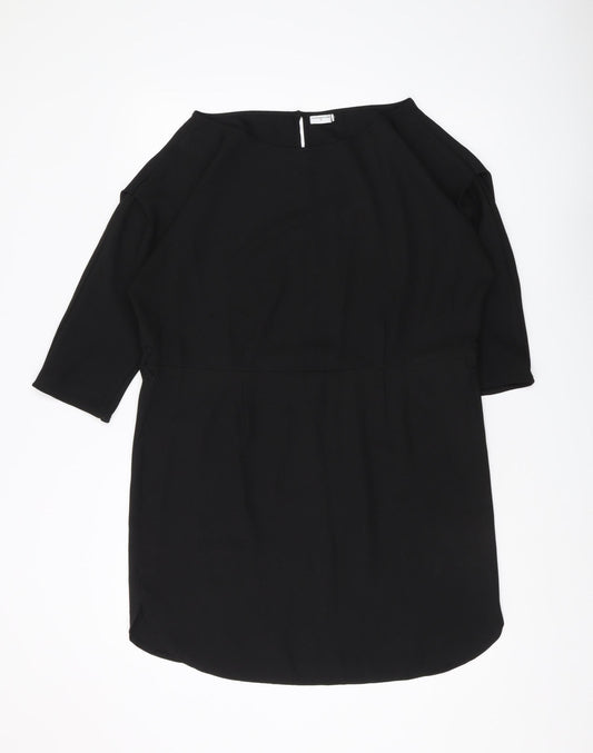 Womens UK Size 10 Jacqueline de Yong Black Tunic Blouse