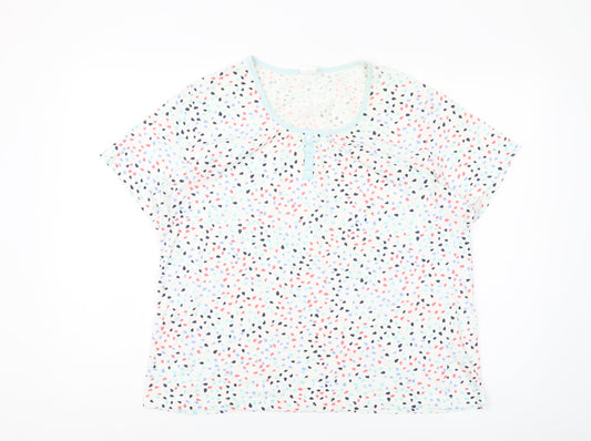 Womens UK Size L Damart Multicoloured Basic T-Shirt