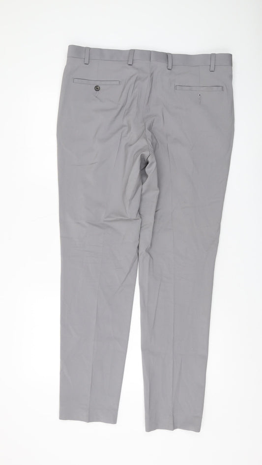 Marks & Spencer Grey Dress Trousers for Men, Size 36