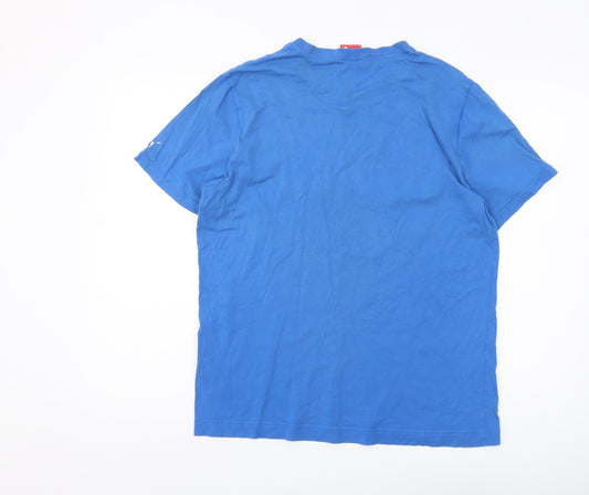 Puma Men's Blue L T-Shirt with Graphic Print