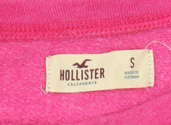 Hollister Women's Pink Pullover Sweatshirt, Small, Logo