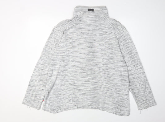 Mens UK Size L Regatta Grey 1/4 Zip Sweatshirt