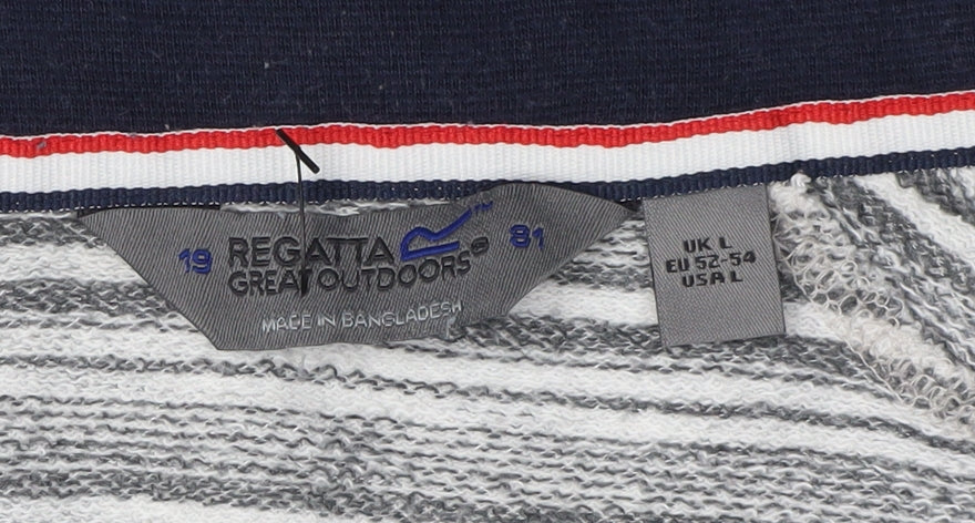 Mens UK Size L Regatta Grey 1/4 Zip Sweatshirt