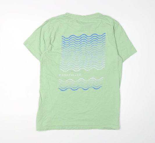 SoulCal & Co Men's L Green Graphic Print T-Shirt