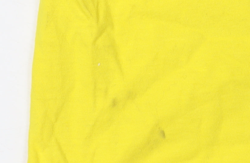 George Men's Yellow Cartoon Graphic T-Shirt, Size S