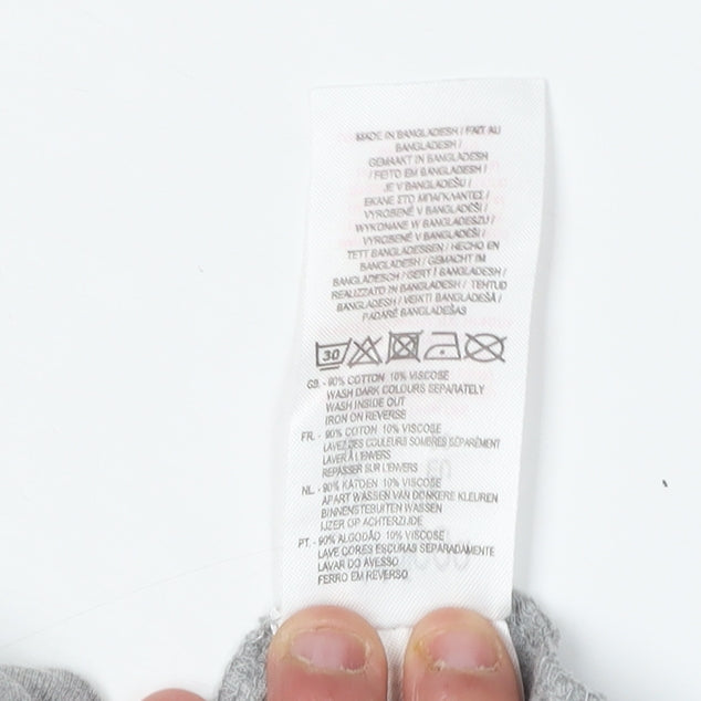 Golddigga Women's Grey T-Shirt Size 8 Animal Print