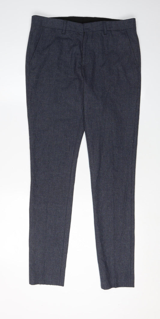 Mens UK Size 36 ASOS Slim Fit Dress Pants Blue Trousers