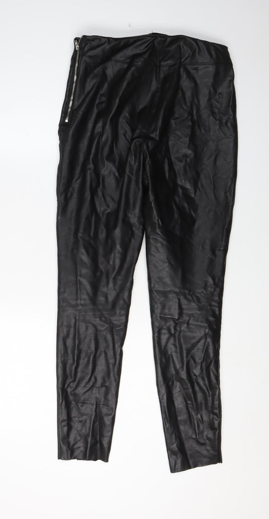 Womens UK Size 12 Topshop Slim Fit Jegging Black Trousers
