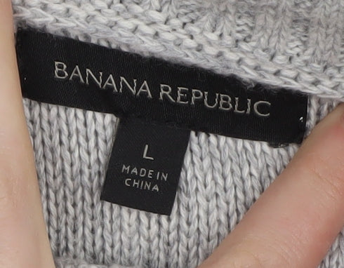 Banana Republic Women's Grey Roll Neck Vest Jumper L