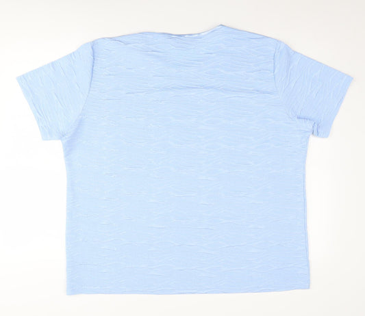 Womens UK Size XL Honor Millburn Blue Basic T-Shirt