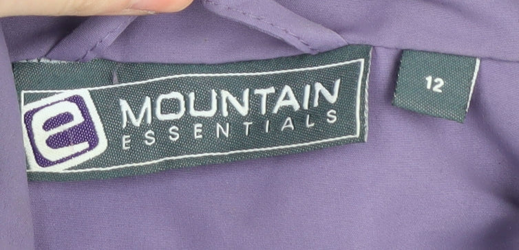 Womens UK Size 12 Mountain Essentials Purple Rain Coat