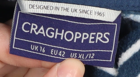 Craghoppers Women's Blue Striped Pullover Sweatshirt UK 16