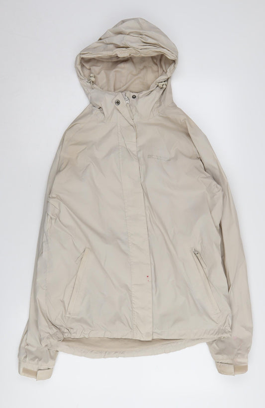 Womens UK Size 12 Mountain Warehouse Beige Rain Coat