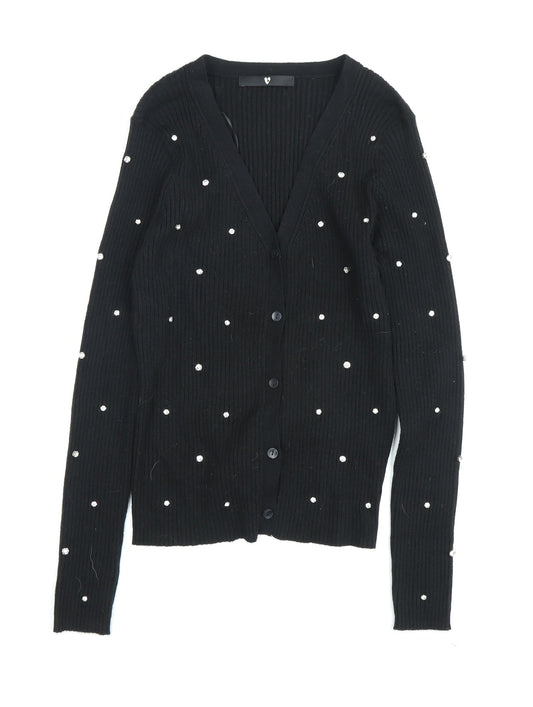 Womens UK Size S V by Very Black Cardigan Jumper