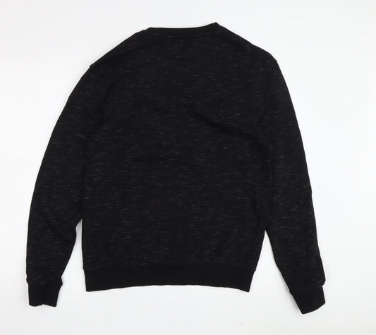 Zara Men's Black Pullover Sweatshirt M